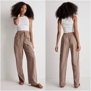 Madewell Straight Cargo Pants in Softdrape Light Umber